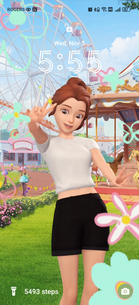 3D Avatar image - V sign.