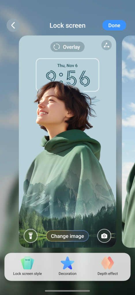 Magic lock screen - composite effect.