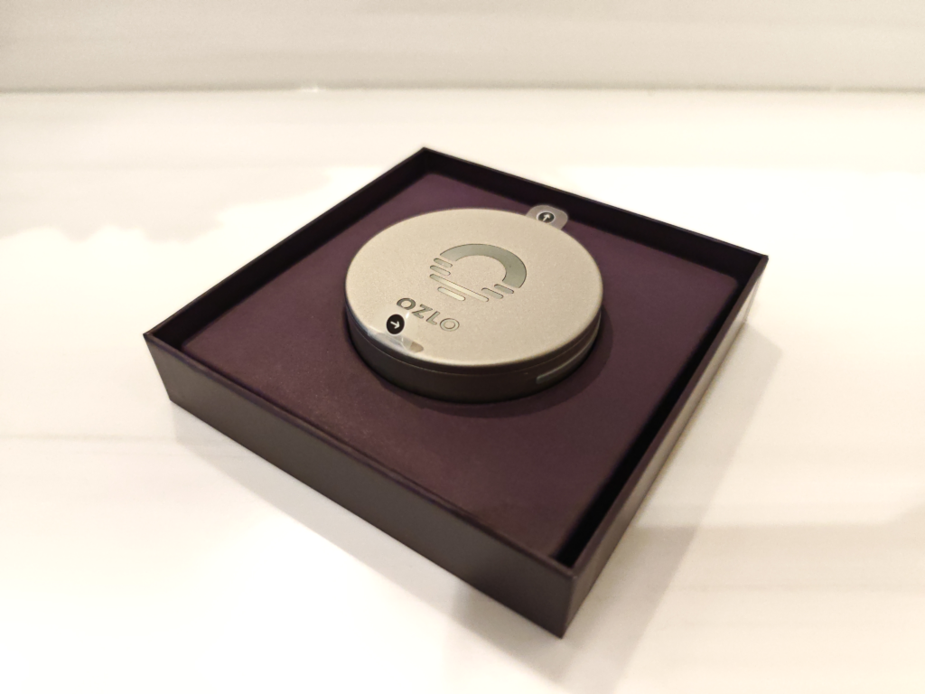Ozlo Sleepbuds open box with case.