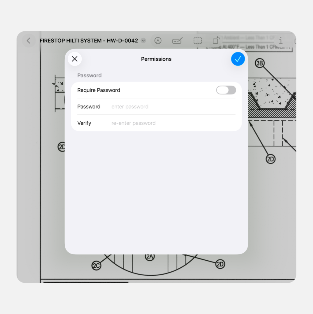 enter permission for pdf lock.