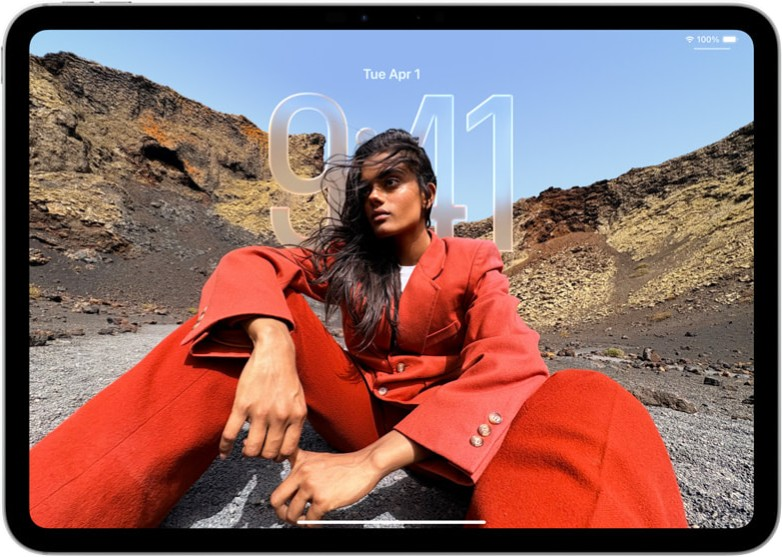 image showing 3D effect on ipados 26 lock screen.