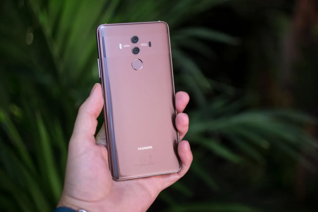 Huawei Mate 10 Pro in hand. Global smartphones in North America.